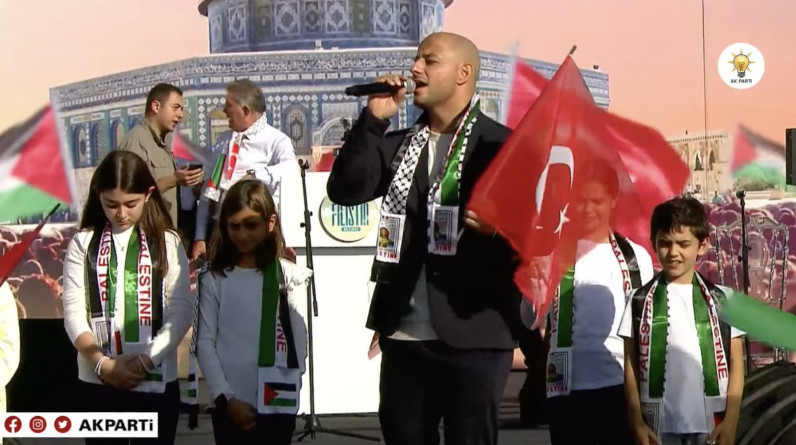 مظاهرة لدعم فلسطين في إسطنبول